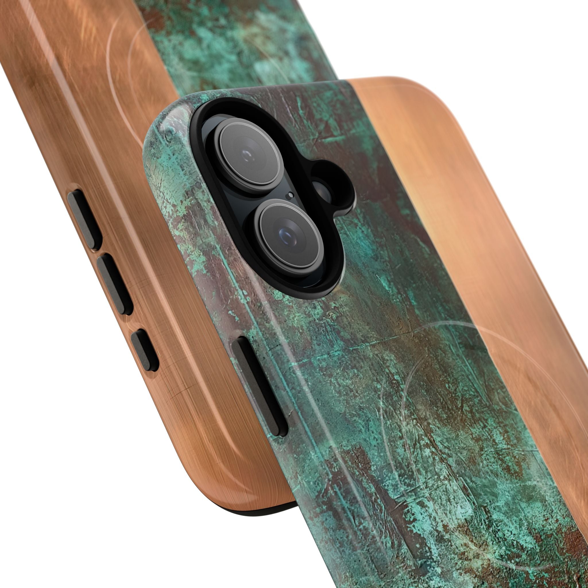 Teal Tough 2.0 Magsafe Phone Case for iPhone - Verdigris Copper Slab