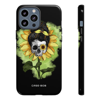 Sonnenblumen-Schädel iPhone 13 Pro Max Case - Tough