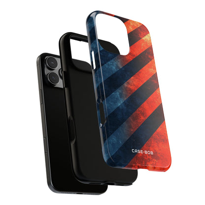 Diagonale Streifen Blaze iPhone 16 Pro Max Case - Tough