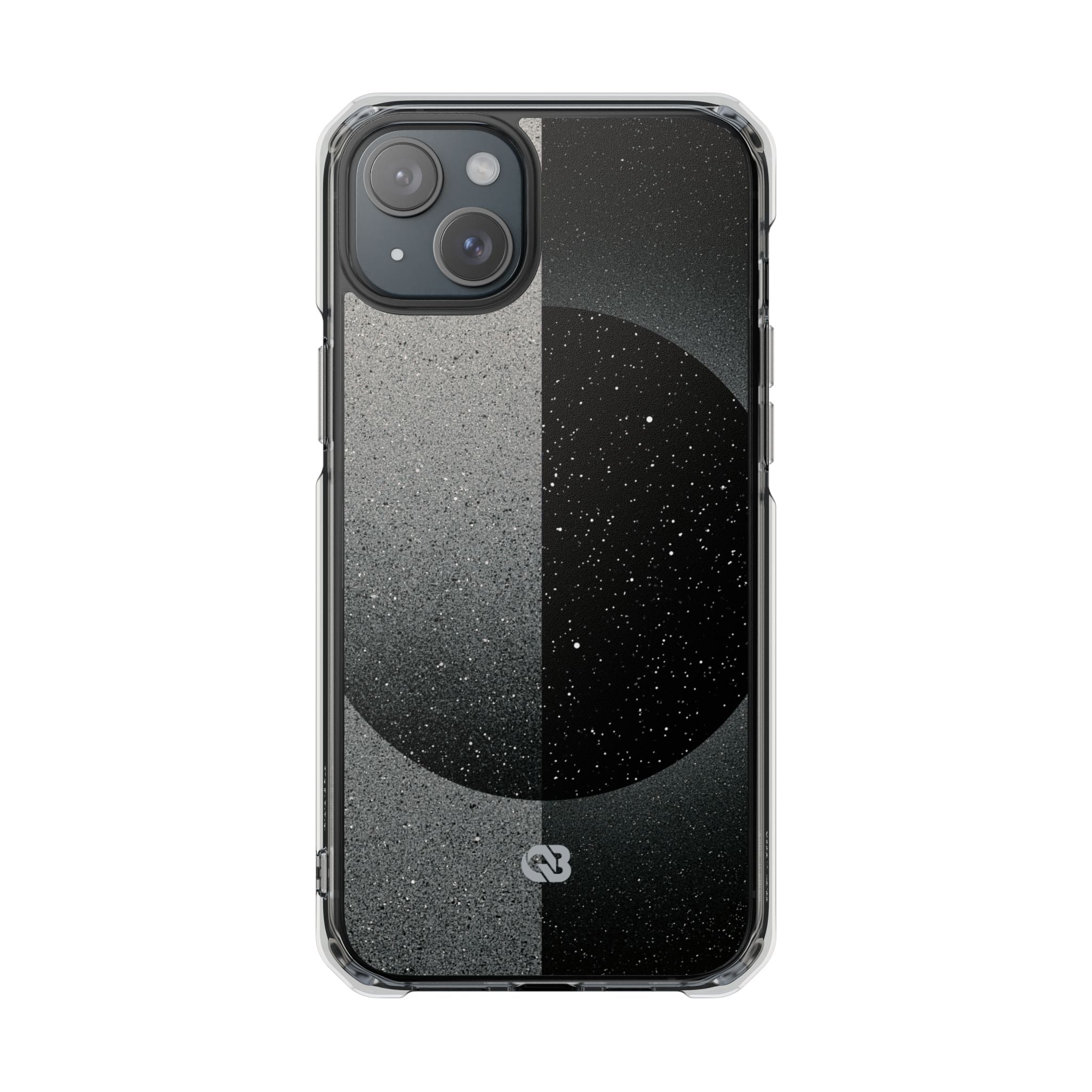 Black Impact MagSafe Phone Case for iPhone - Lunar Static Orbit