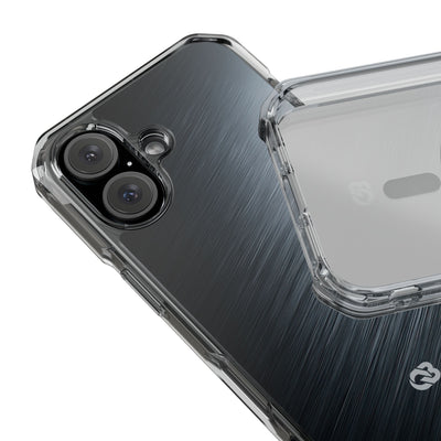 Grey Impact MagSafe Phone Case for iPhone - Charcoal Brushed Steel