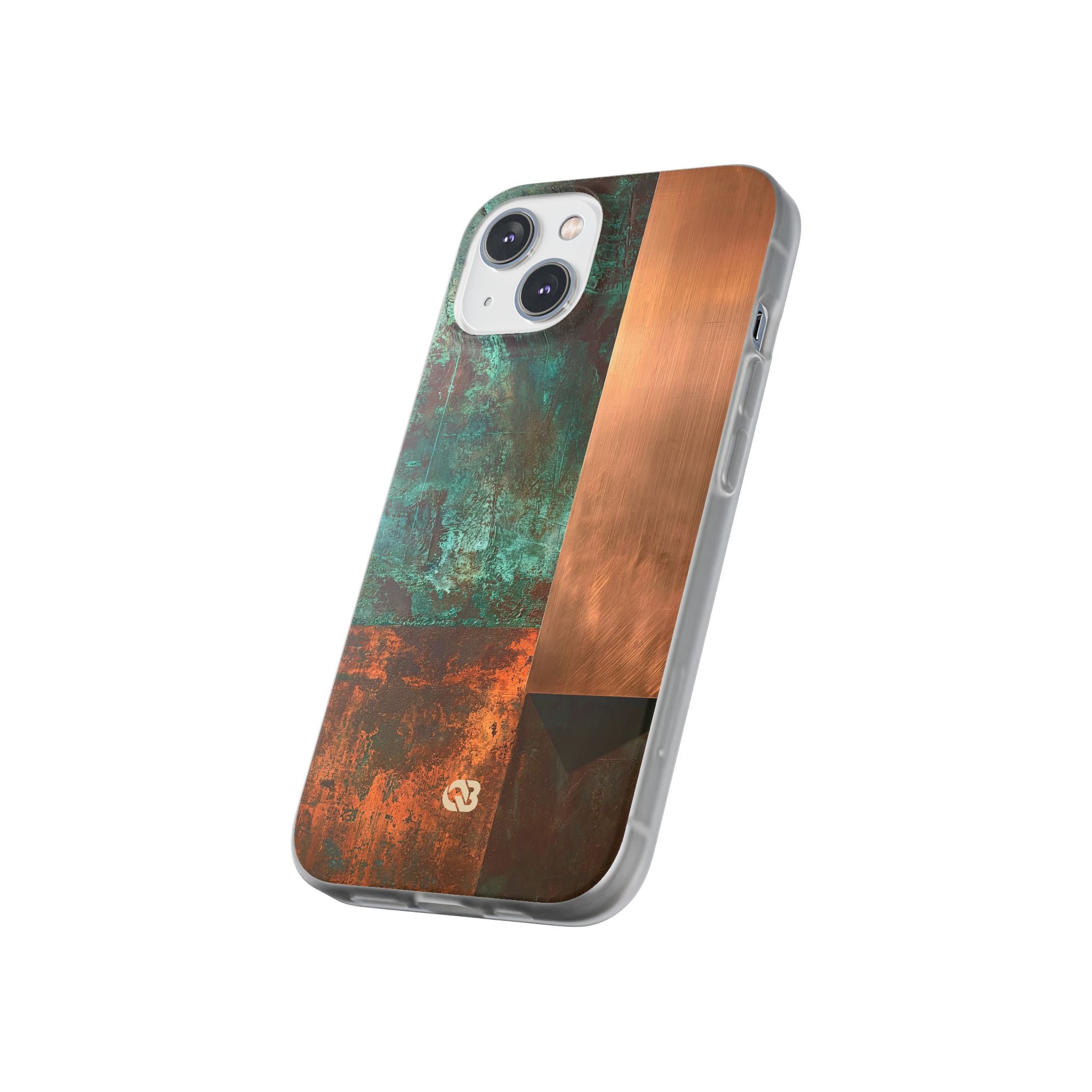 Teal Lite Phone Case for iPhone - Verdigris Copper Slab