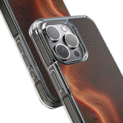 Caldera Ridge · Clear Impact Magnetic Phone Case for iPhone · Orange