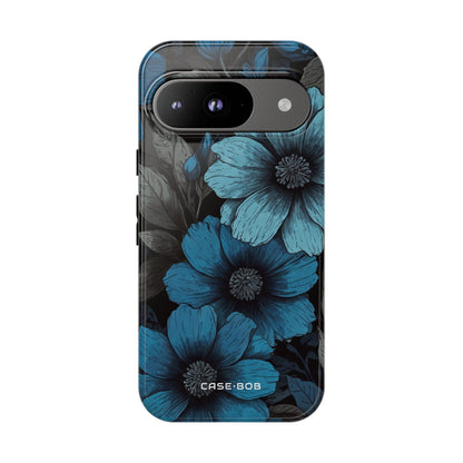 Blue Petal Radiance Google Pixel 9 Case - Tough