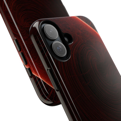 Red Tough Phone Case for iPhone - Crimson Flare Flux