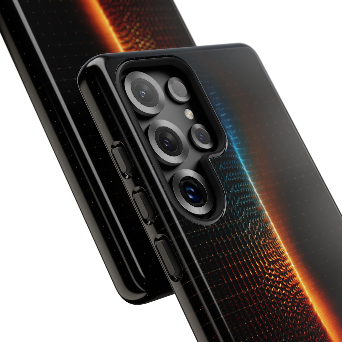 Luminous Refraction Grid · Tough Phone Case for Samsung · Black