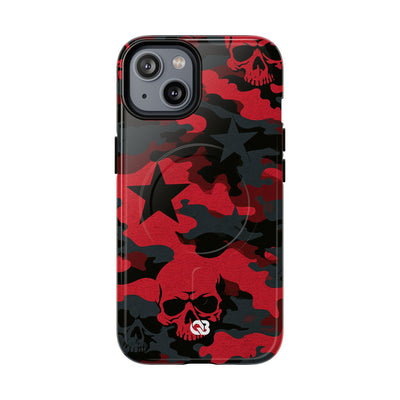 Crimson Skull Camo · Tough 2.0 Magnetic Phone Case for iPhone · Red