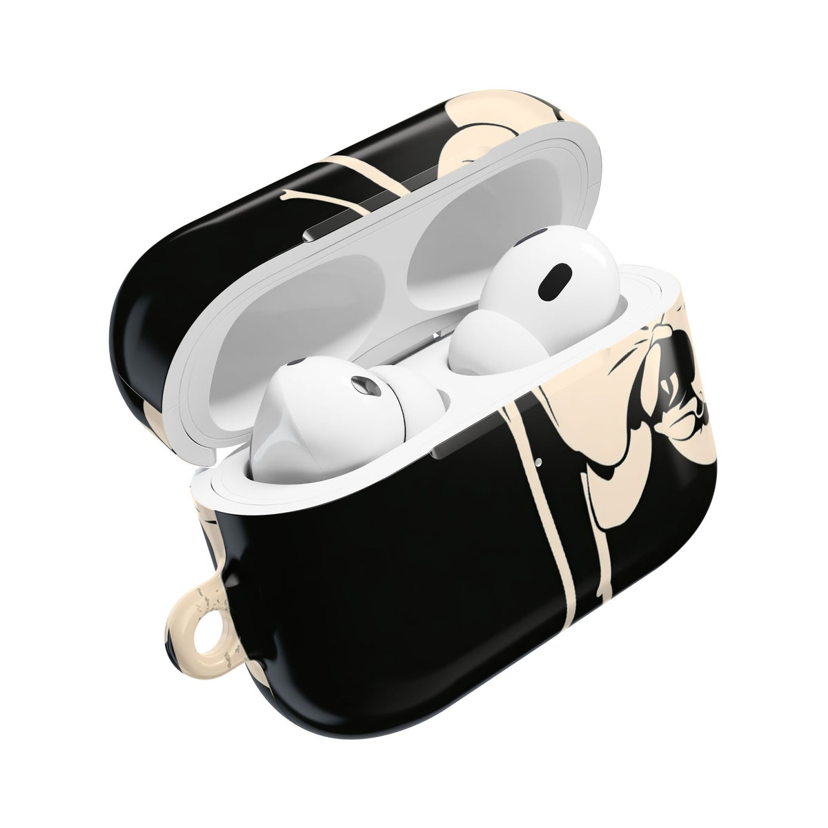 Nocturne Orchid · Hard Case for AirPods & AirPods Pro · Black