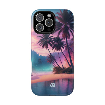 Neon Shore Palms · Tough+ Handyhülle für iPhone · Magsafe