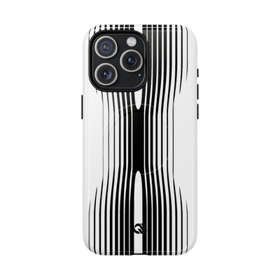 White Tough 2.0 Magsafe Phone Case for iPhone - Kinetic Mono Distortion