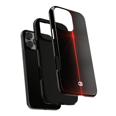 Red Tough Phone Case for iPhone - Crimson Flare Vector