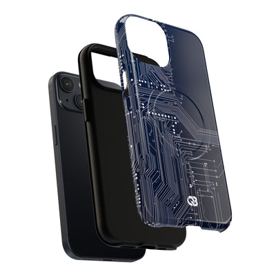 Blue Tough 2.0 Magsafe Phone Case for iPhone - Cobalt Data Stream