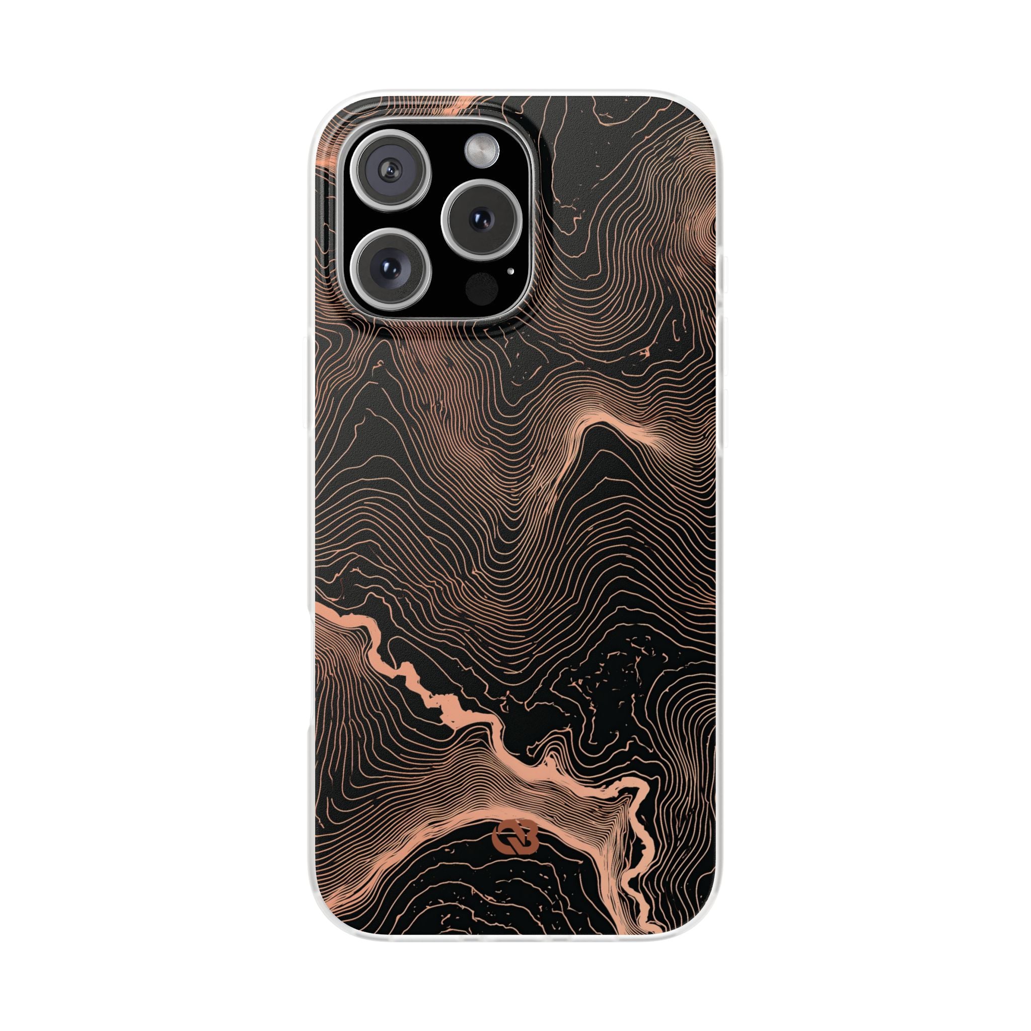Orange Lite Phone Case for iPhone - Salmon Ridge Topo