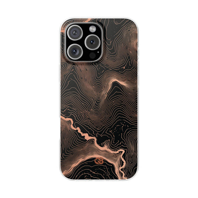 Orange Lite Phone Case for iPhone - Salmon Ridge Topo