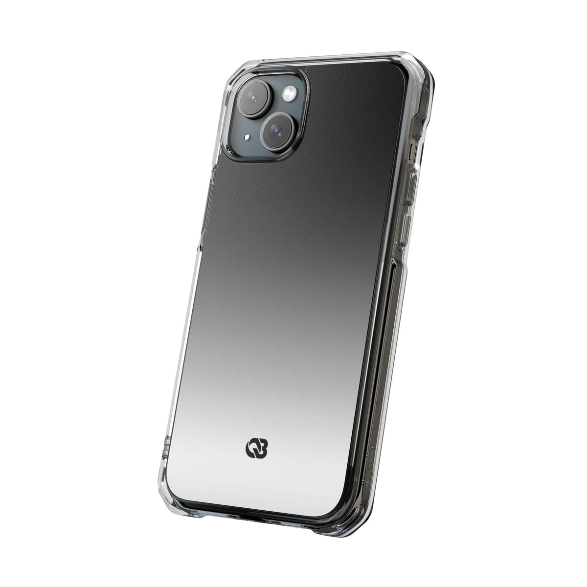 Noir Ombre Fade · Clear Impact Magnetic Phone Case for iPhone ·  Black