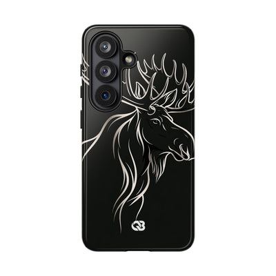 Nordic Moose Contour · Tough Phone Case for Samsung · Black