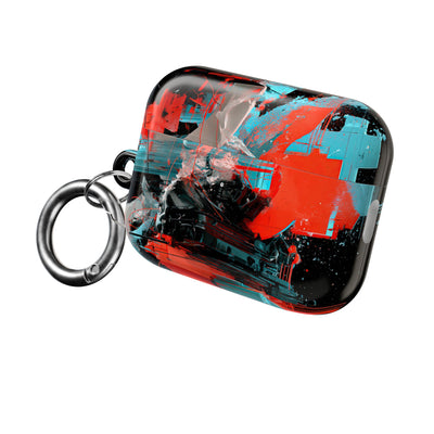 Fragmented Cyber Core · Hard Case for AirPods & AirPods Pro · Black
