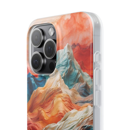 Fabric Peaks Cream iPhone 15 Pro Max Cover - Blød