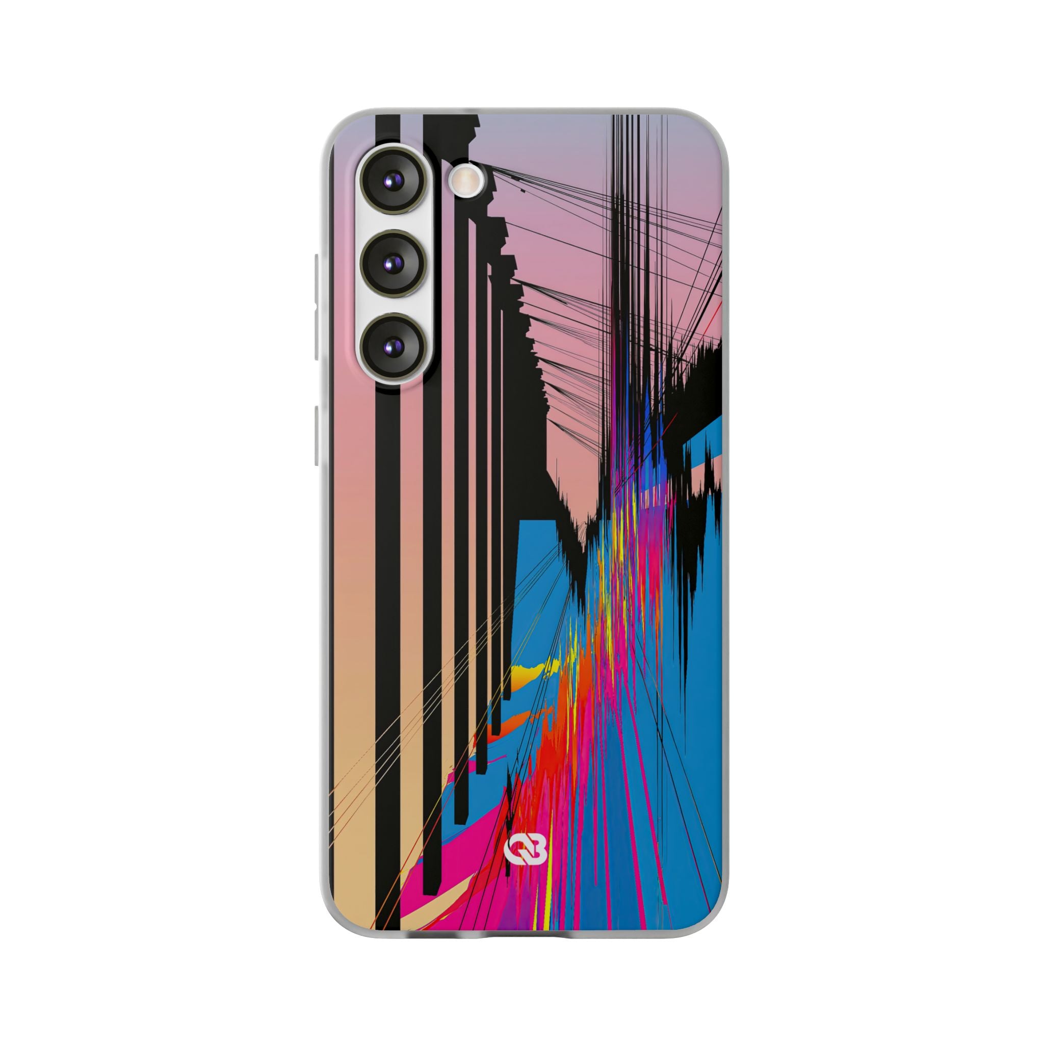 Blue Lite Phone Case for Samsung - Fractured Data Skyline