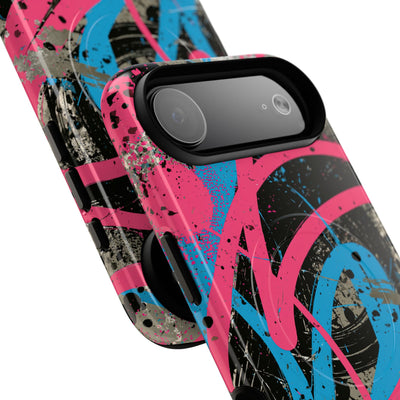 Cyber Splatter Flow · Tough 2.0 Magnetic Phone Case for iPhone · Pink