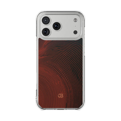 Red Impact MagSafe Phone Case for iPhone - Terracotta Nerve Map