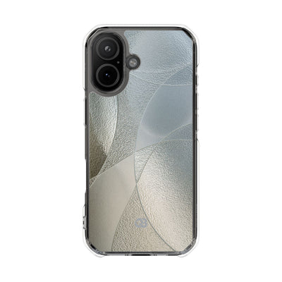 Silver Impact MagSafe Phone Case for iPhone - Frosted Silver Mosaic