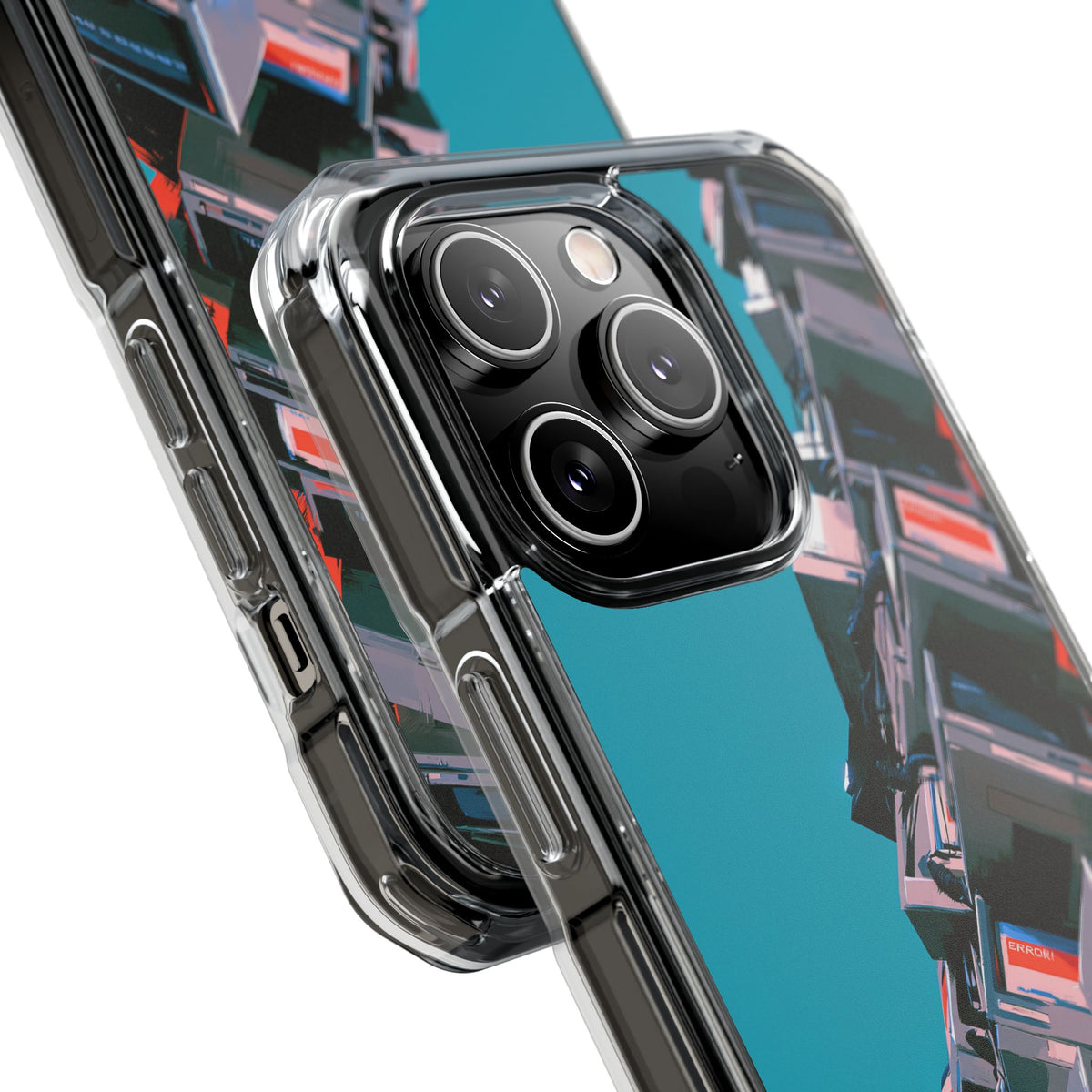 System Error Spire · Clear Impact Magnetic Phone Case for iPhone · Teal