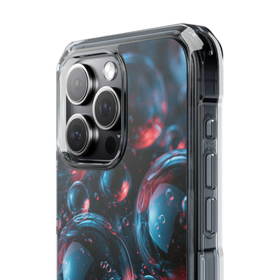 Aqua Gel Spheres · Clear Impact Magnetic Phone Case for iPhone · Blue