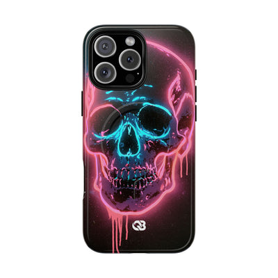 Neon Drip Skull · Tough 2.0 Magnetic Phone Case for iPhone · Black
