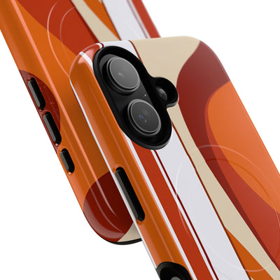 Orange Tough 2.0 Magsafe Phone Case for iPhone - Terracotta Metro Line