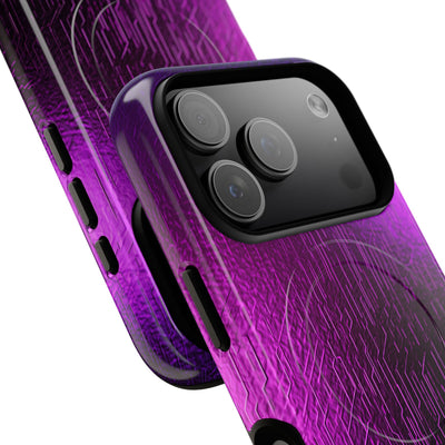 Violet Cyber Circuit · Tough 2.0 Magnetic Phone Case for iPhone · Purple