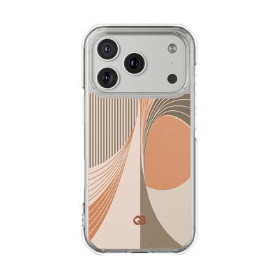 Orange Impact MagSafe Phone Case for iPhone - Desert Arc Horizon
