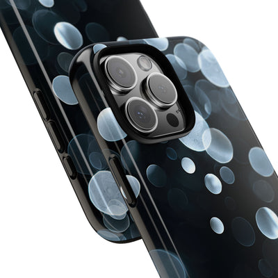 Black Tough Phone Case for iPhone - Silver Orbit Glow
