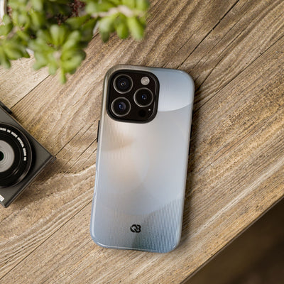 White Tough Phone Case for iPhone - Frosted Ribbed Sphere