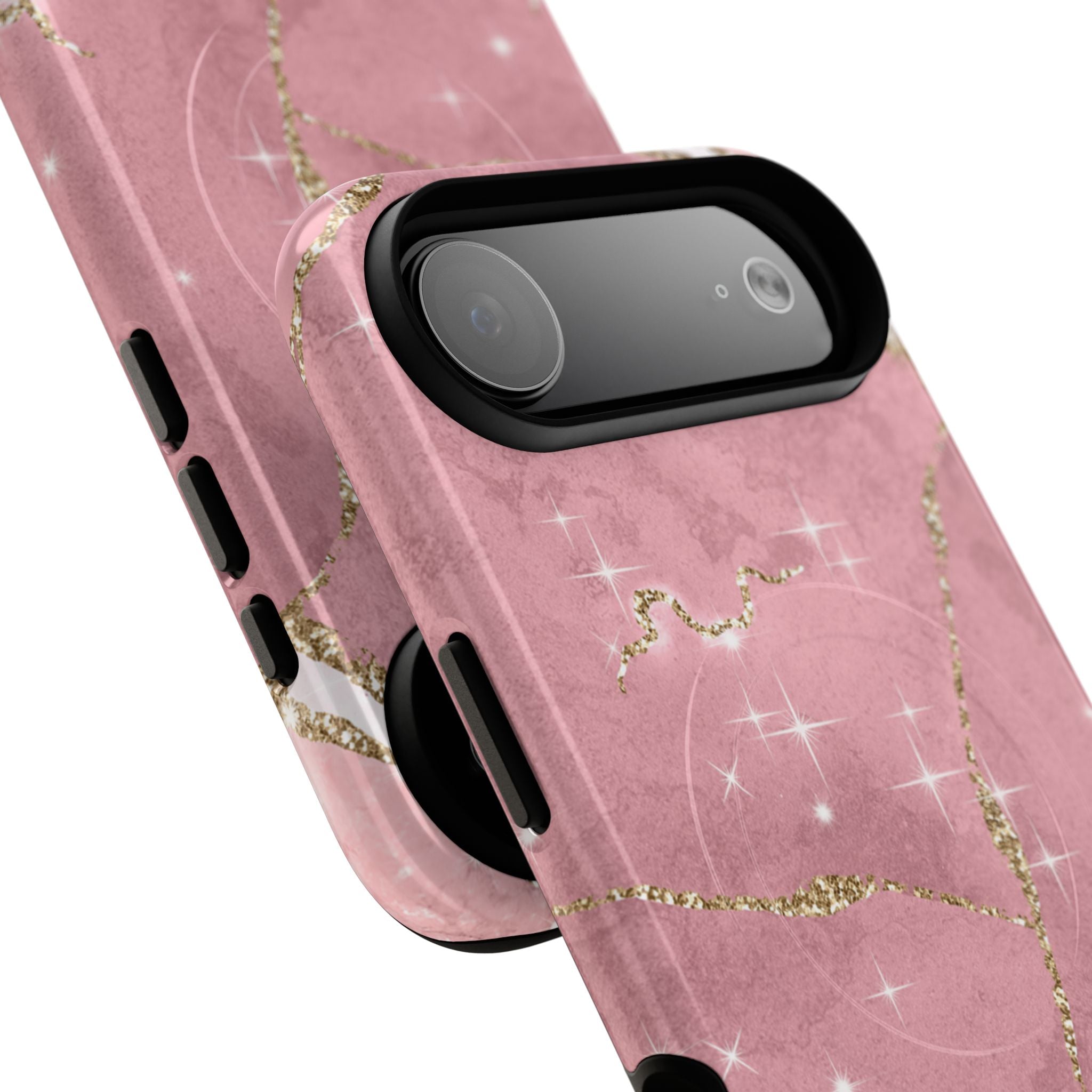 Rose Sparkle Marble · Tough+ Coque de téléphone pour iPhone · Magsafe