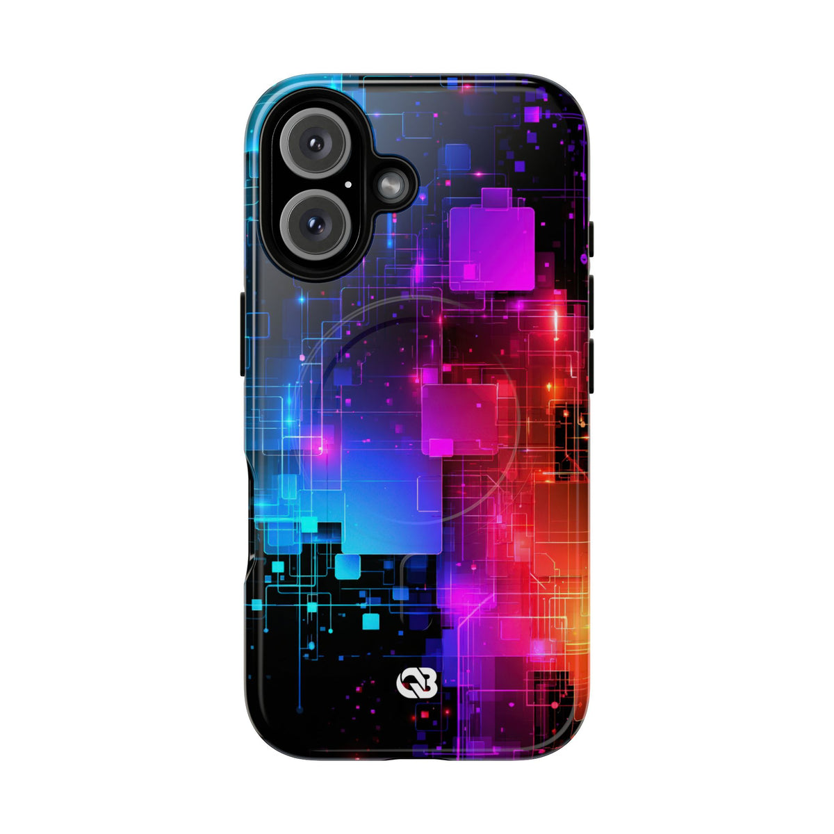 Spectral Circuit Grid · Tough 2.0 Magnetic Phone Case for iPhone · Black
