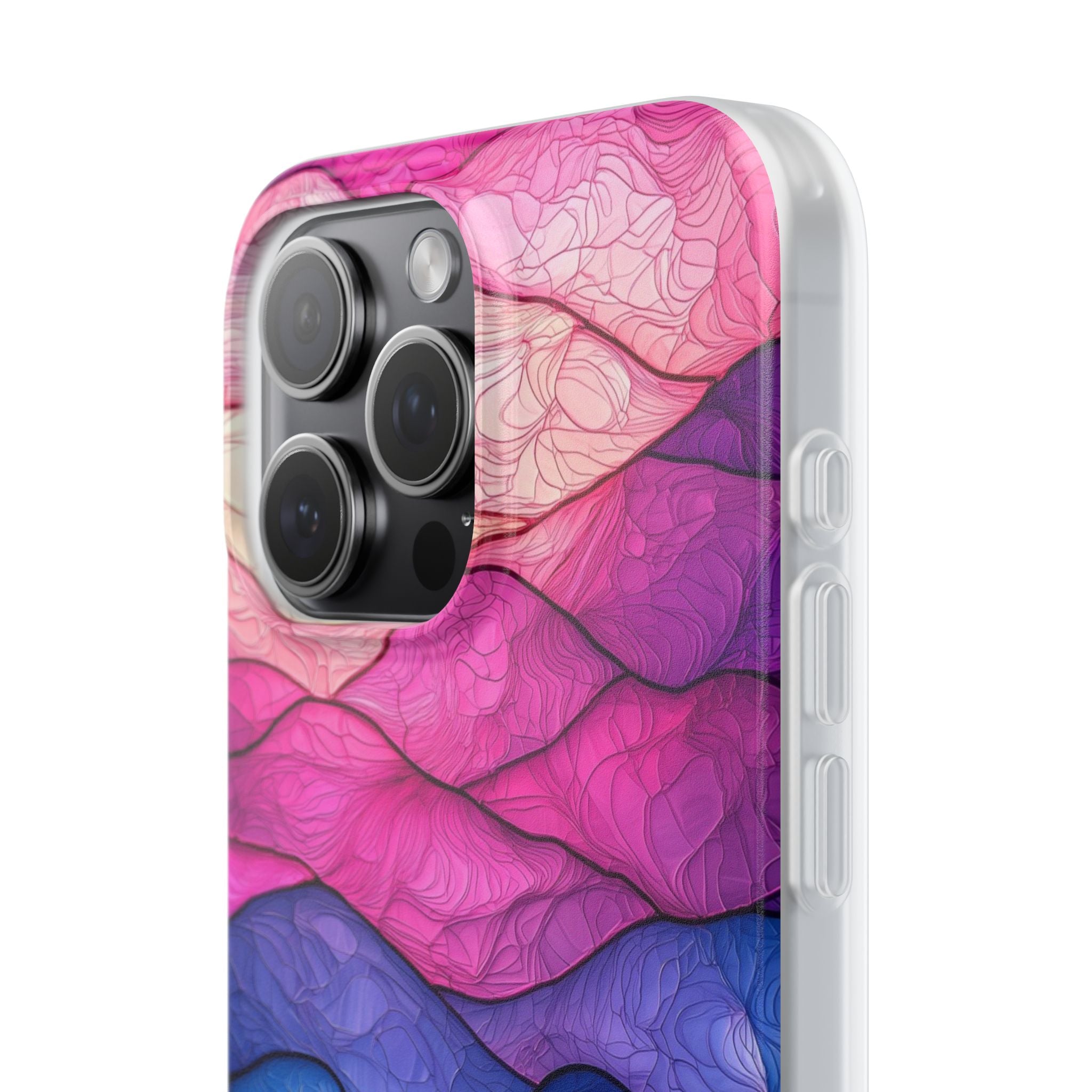 Welliges Ader-Verlauf iPhone 15 Pro Max Case - Soft