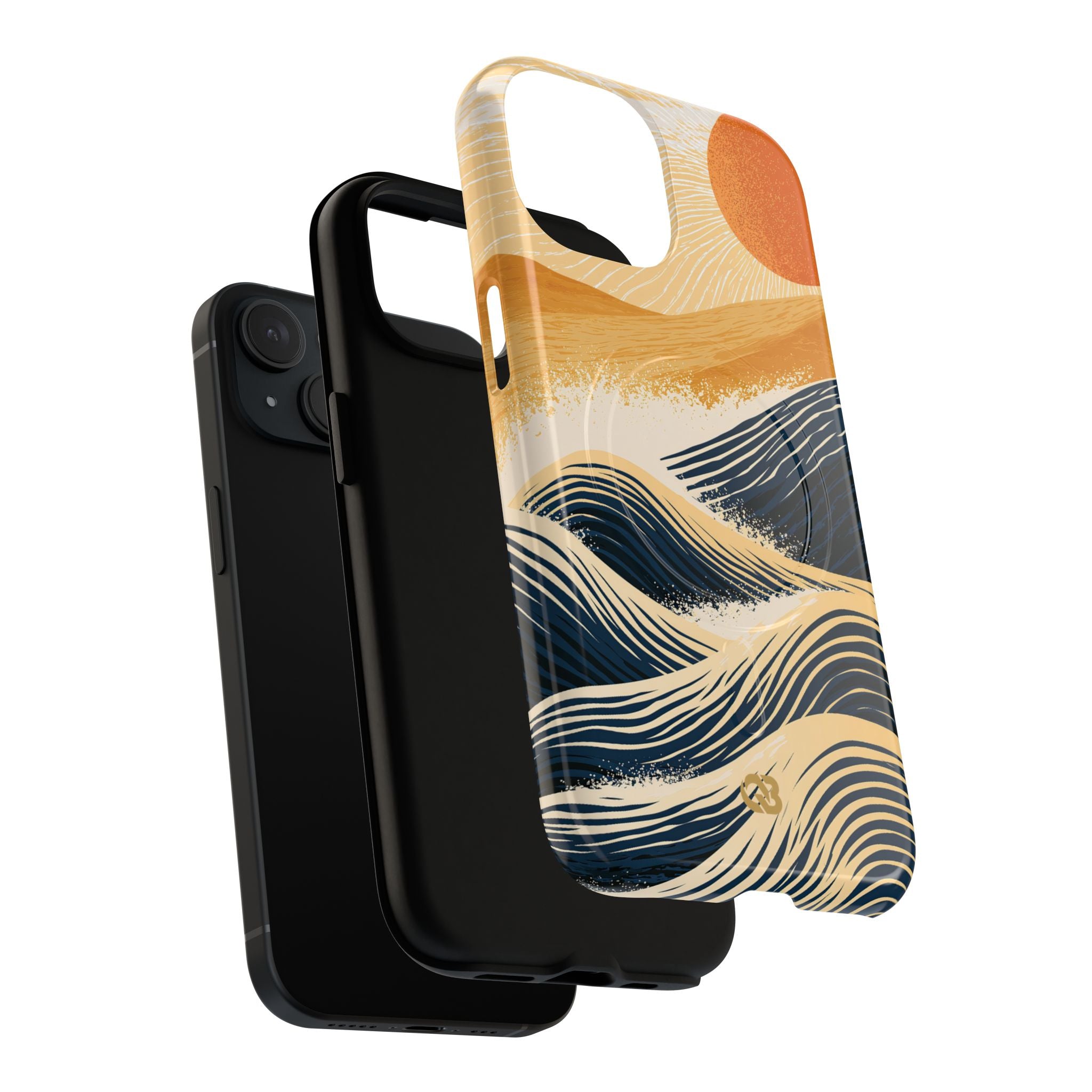 Blue Tough 2.0 Magsafe Phone Case for iPhone - Kyoto Cresting Tide
