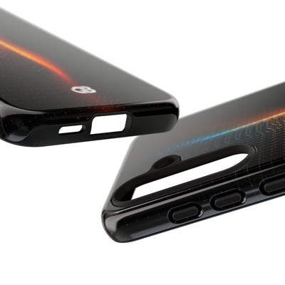 Luminous Refraction Grid · Tough Phone Case for Samsung · Black