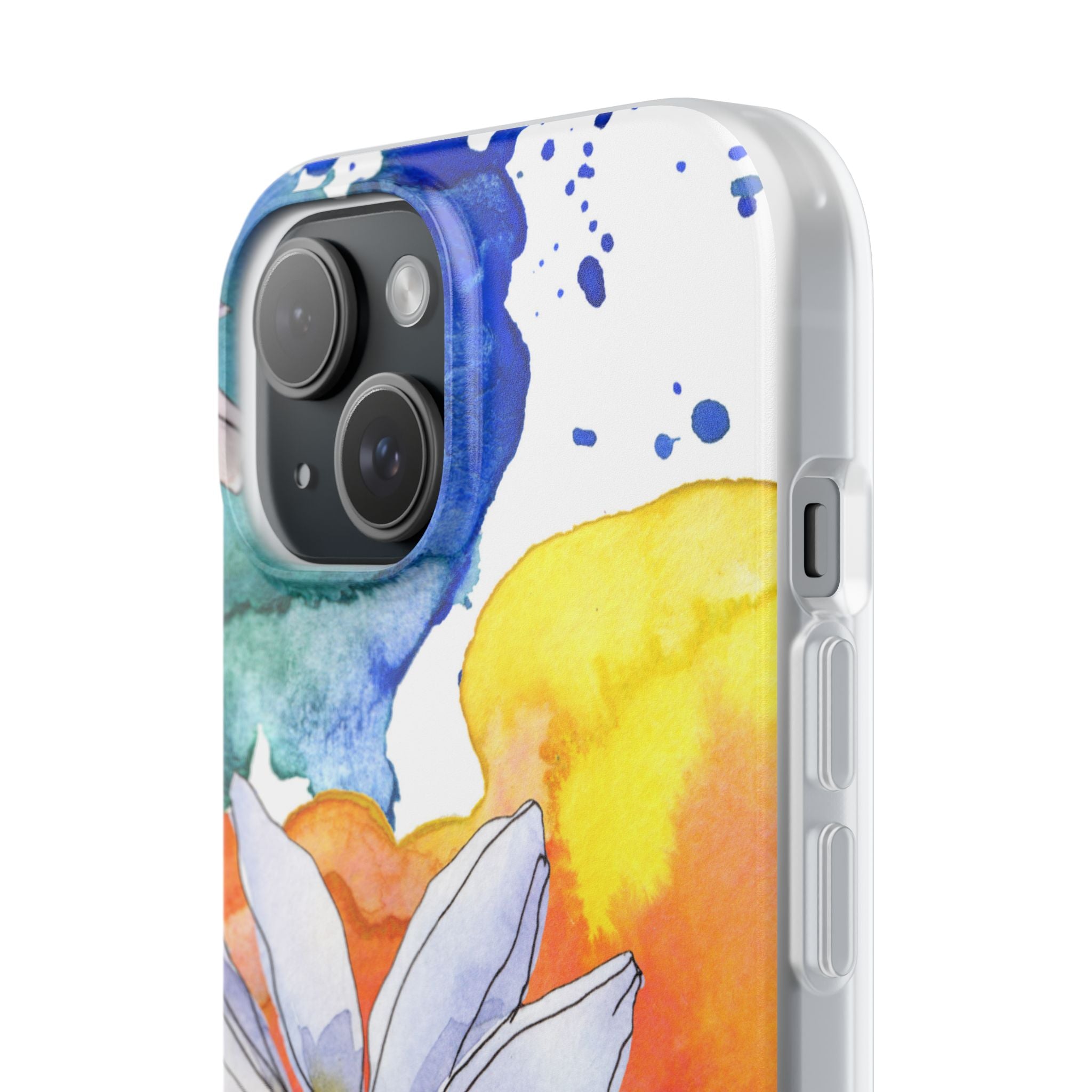 Vivid Bloom Splatter · Soft Custodia per iPhone