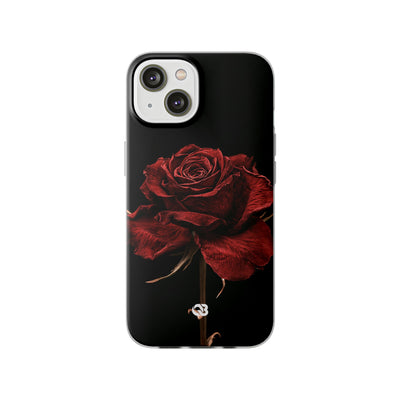 Crimson Noir Rose · Lite Phone Case for iPhone ·  Black