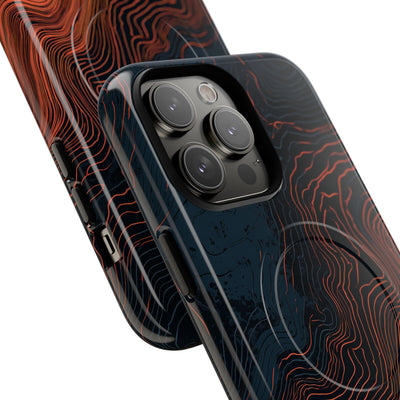 Black Tough 2.0 Magsafe Phone Case for iPhone - Volcanic Basalt Map