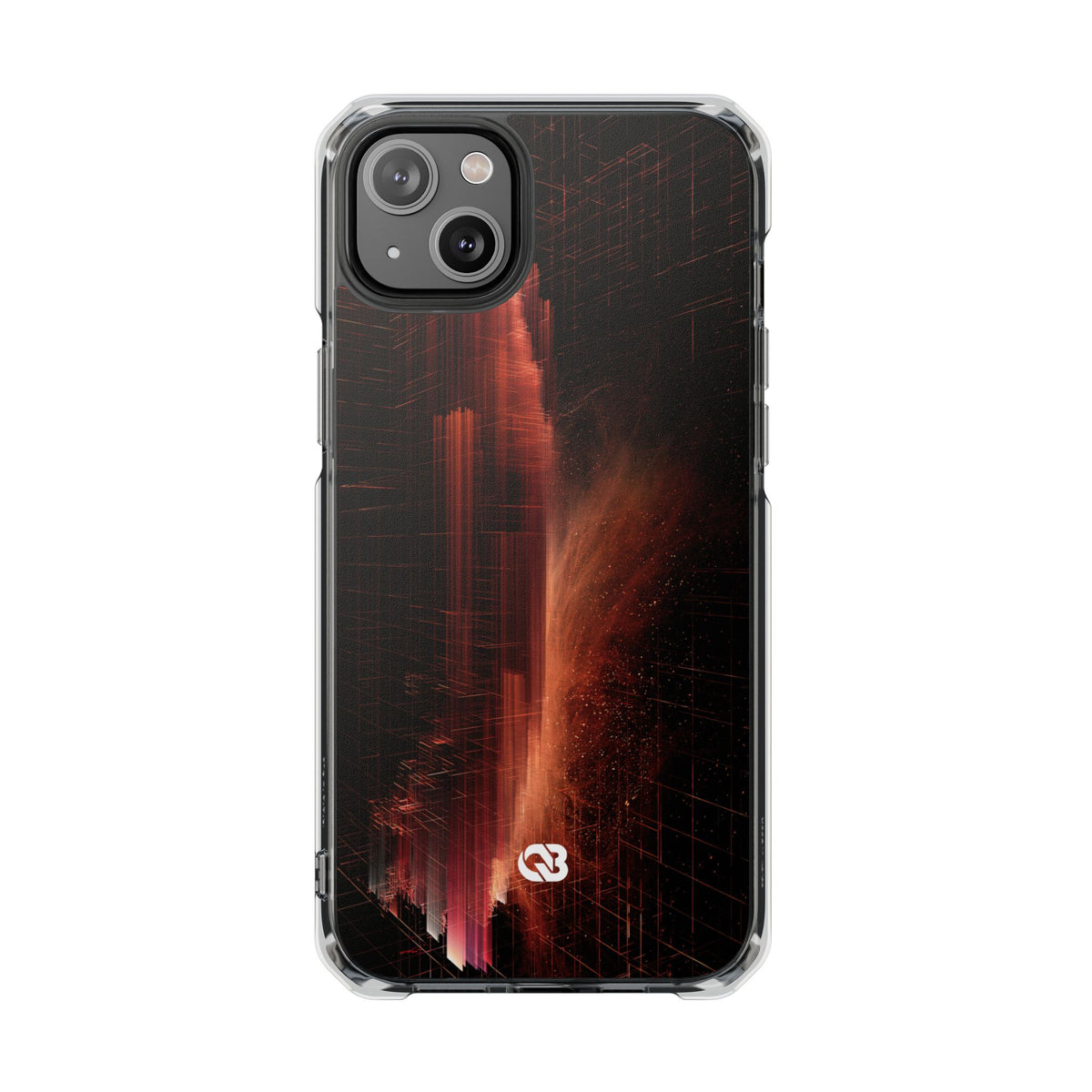 Luminous Monolith · Clear Impact Magnetic Phone Case for iPhone · Black