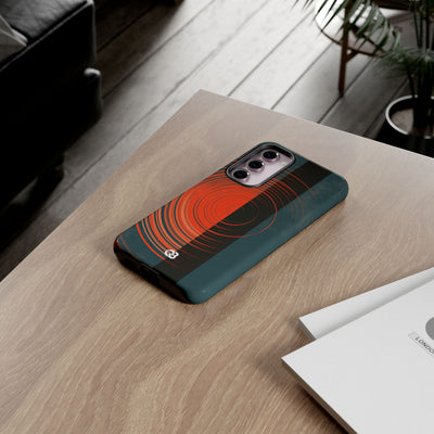 Teal Tough Phone Case for Samsung - Burnt Slate Radial