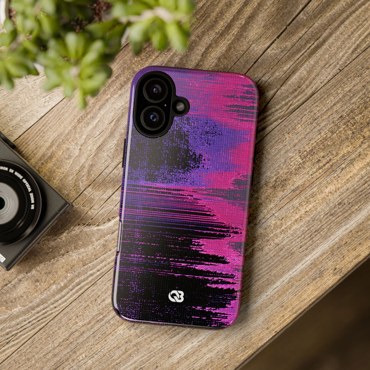 Neon Signal Shift · Tough Phone Case for iPhone · Purple