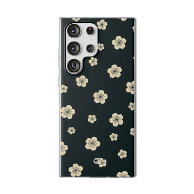 Teal Lite Phone Case for Samsung - Obsidian Cream Petals