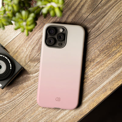 Pink Tough Phone Case for iPhone - Frosted Blush Horizon