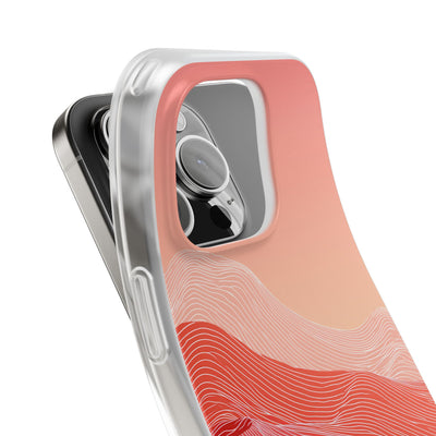 Red Lite Phone Case for iPhone - Crimson Ridge Contour