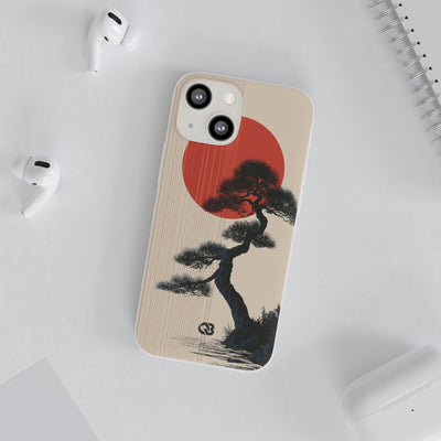 Crimson Sun Bonsai · Lite Phone Case for iPhone ·  Beige