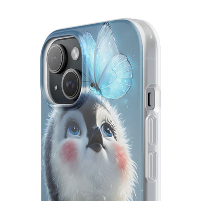 Frosty Penguin Glow · Soft Phone Case for iPhone